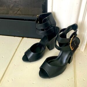 Charlotte Russe Black Chunky Heels